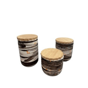 Painted jar set (3-piece)