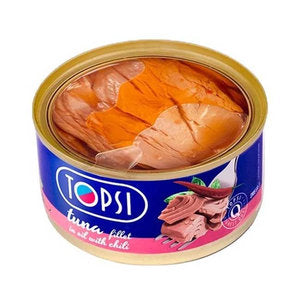Tuna Fillet in Oil with Chili / Round Can with Transparent Lid 180g