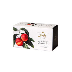 أكياس شاي سوداء بنكهة الخوخ، 20 قطعة.