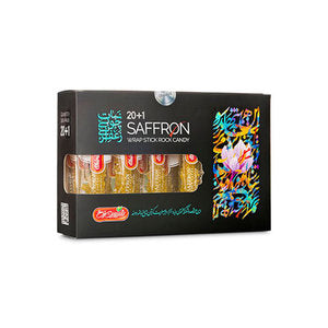 Wrapped Saffron Stick Rock Candy Shahd o Shekar Design 20 pcs