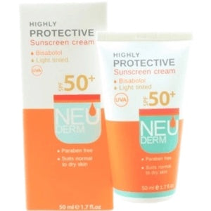Sunscreen Cream, Light Tinted SPF50 EXPORTS 50ml