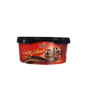 آيس كريم شوكولاتة ثلاثية النكهات 1 لتر