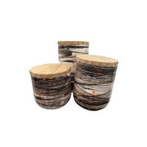Painted jar set (3-piece)