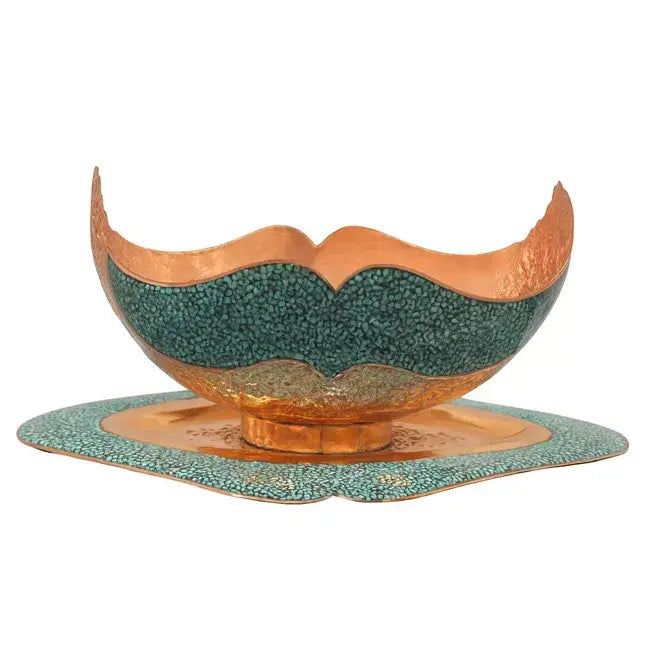 Turquoise with a Dish Kashkul Size 24 ACH252